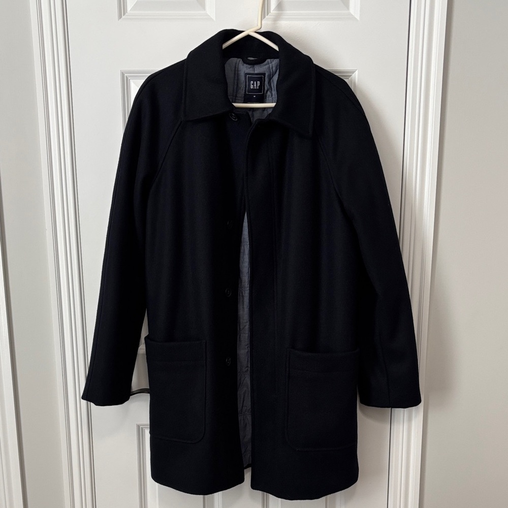 GAP Men's Classic Navy Blue Trench Coat
